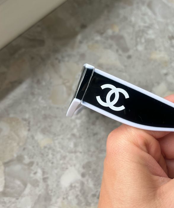Okulary premium przeciwsłoneczne czarne biale