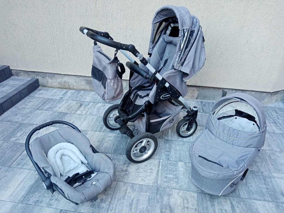 Sprzedam wózek 3w1 (gondola, spacerówka, fotelik samochodowy)