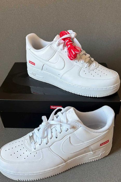 Nike Air Force 1 Low Supreme White R.45