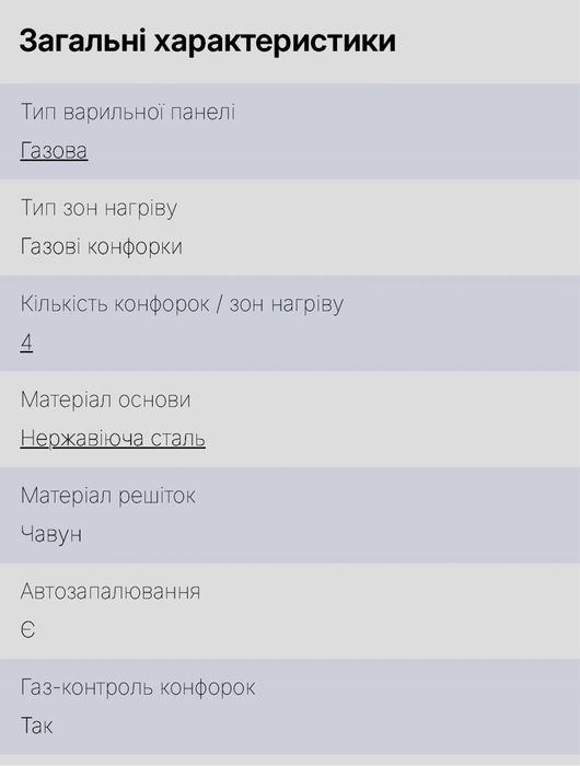 Газова поверхність Ariston