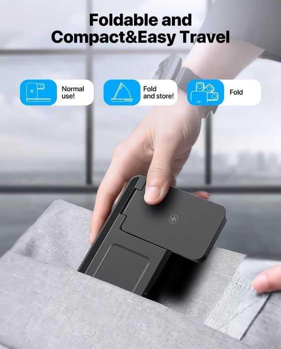 Składana ładowarka bezprzewodowa, 3 w 1 stacja ładowania bezprzewodowe