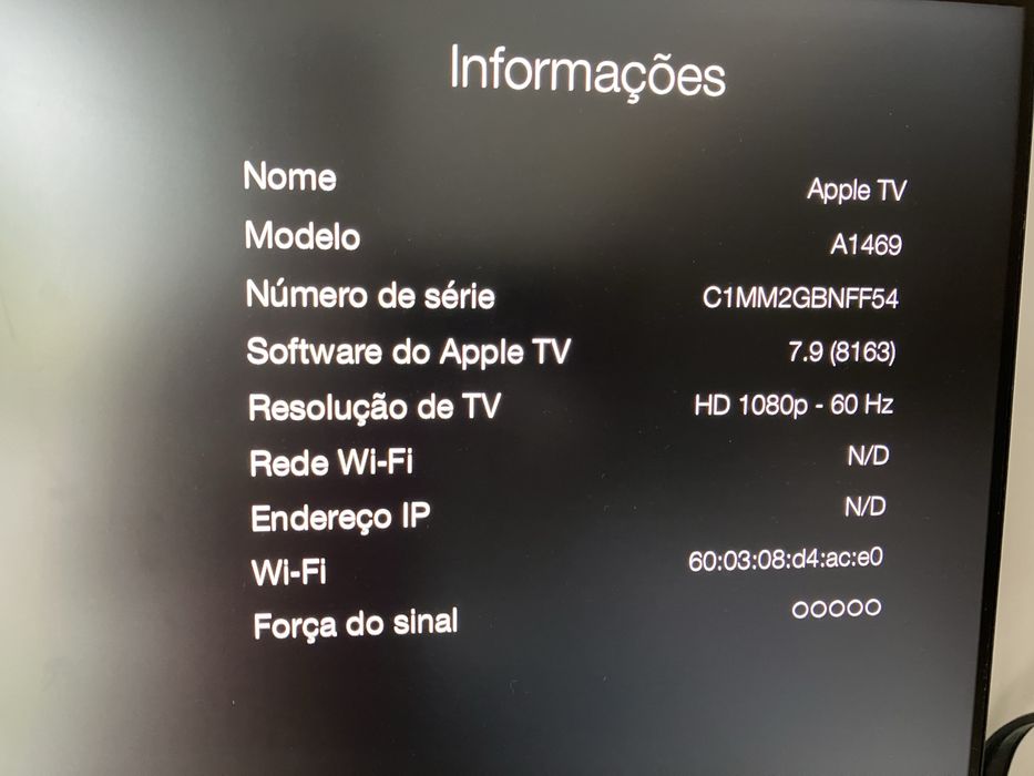 Apple tv com comando