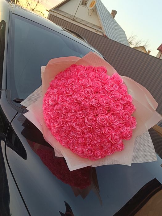 Букет з атласної стрічки