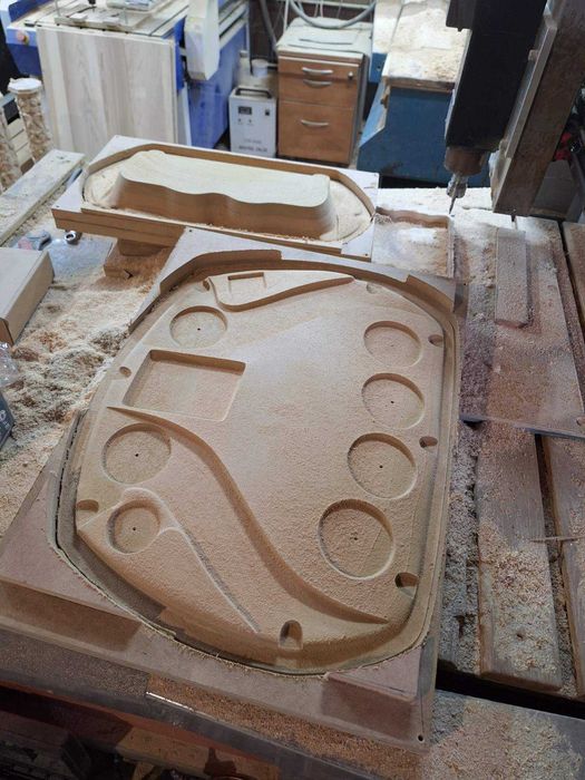 Фрезеровка на ЧПУ вакуумных форм из МДФ , фанеры и дерева