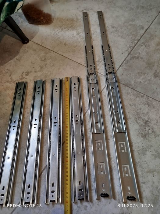 Prowadnice kulkowe szuflad 400 mm 6 szt