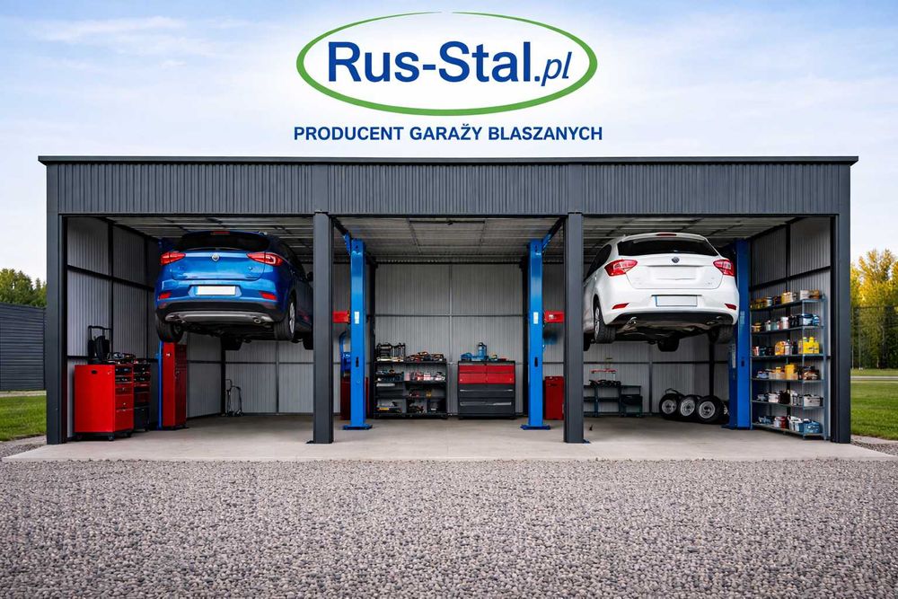 Wiata blaszana magazyn warsztat hala garaż blaszany 9*6 7x5 wysoka bus