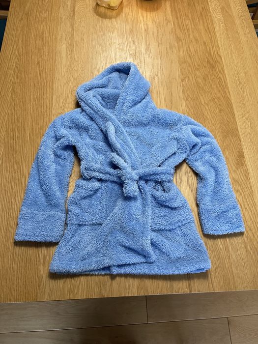 Szlafrok dzieciecy niebieski rozmiar 110 podomka