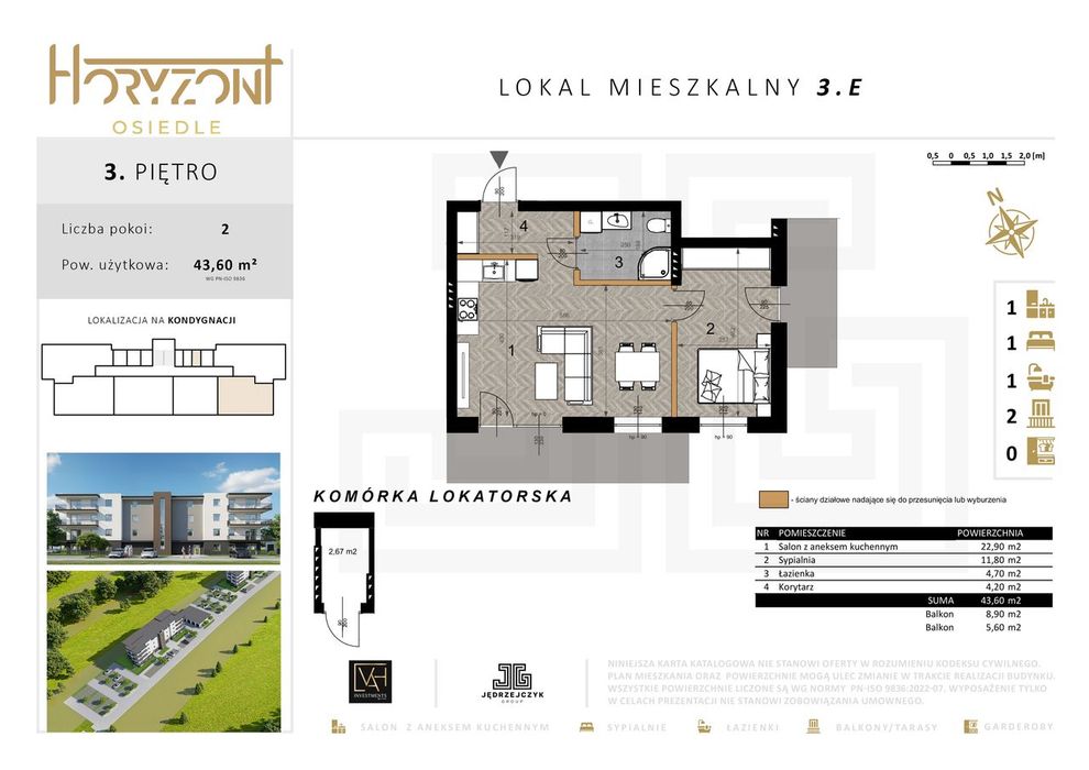 Mieszkanie 3.E | Osiedle Horyzont 4
