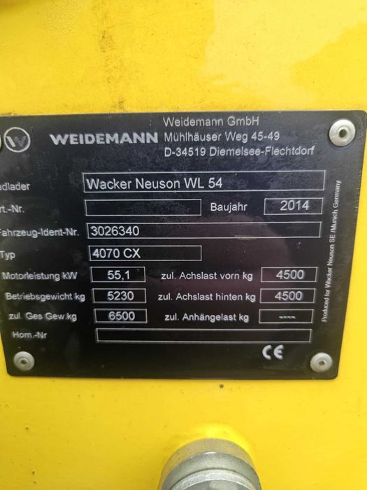 Koparko Ładowarka Wacker Neuson WL54