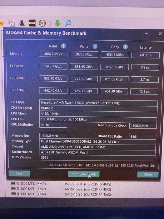 Комплект Ryzen 5 5600 / Asus TUF A520M /  HyperX DDR4 16gb 3200