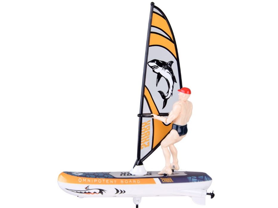 Zdalnie sterowany świecący WINDSURFER pływający na pilota