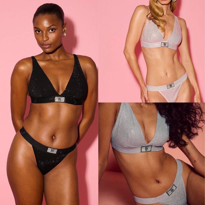 Victoria’s Secret Виктория Сикрет  стразы топ  бюстгальткр оригинал комплект бюстгальтер бра стразы трусы