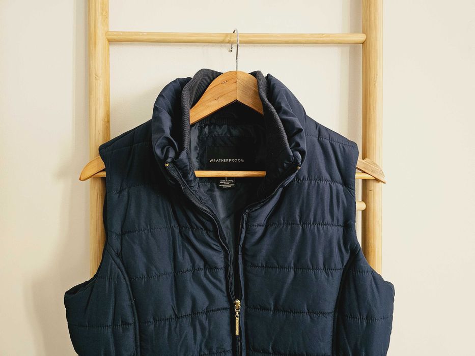 Granatowa kamizelka bezrękawnik damski pikowany Weatherproof r. 36