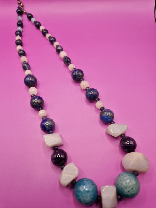 Naszyjnik Lapis lazuli, apatyt