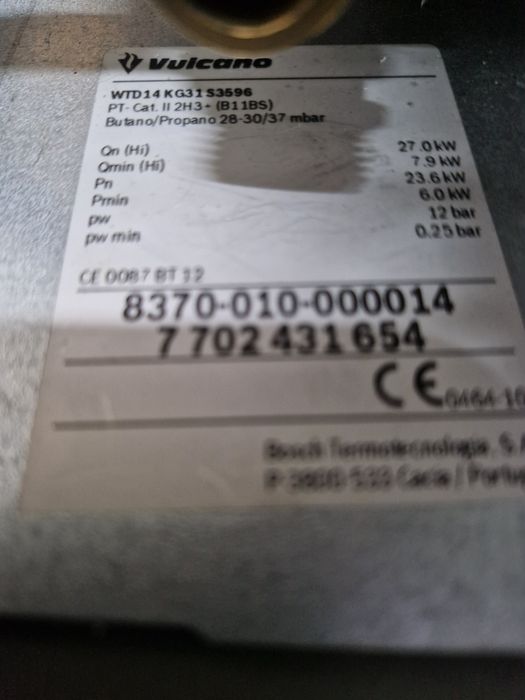 Esquentador Vulcano WTD14 (14Litros)