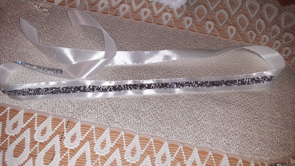 Pasek do sukienki błyszczący