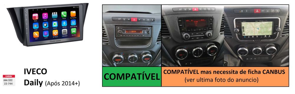 (NOVO) Rádio 2DIN IVECO Daily (Desde 2006 ate 2020) • Android [4+64GB]