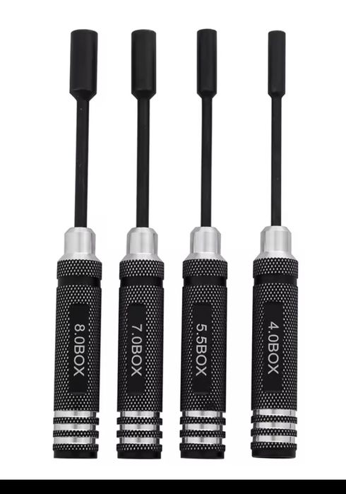 Komplet śrubokrętów hex 4; 5,5; 7; 8mm do modelu rc TRAXXAS AXIAL FMS