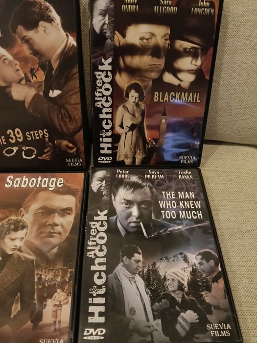 Conjunto de 6 DVD filmes Alfred Hitchcock