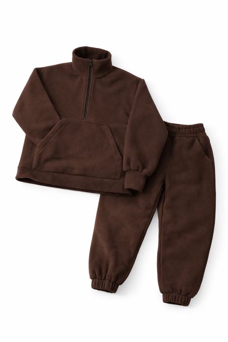 Флісовий костом шоколадного кольору, унісекс 128-134