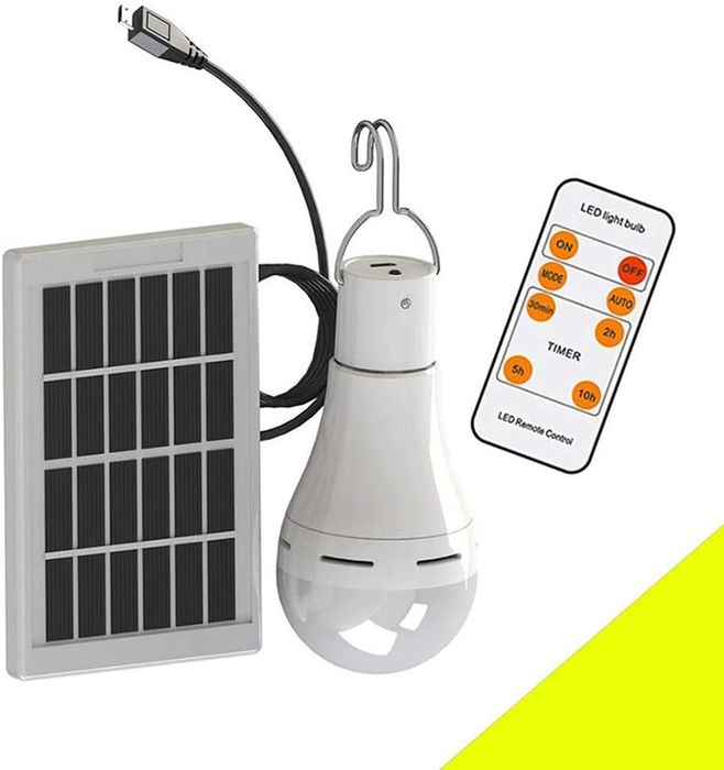 Led solar com comando
