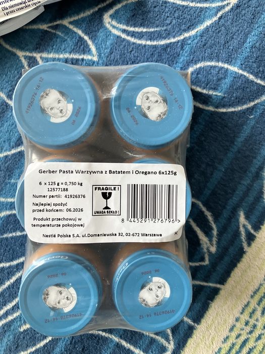 Gerber sloiczki 6 szt pasta warzywna z batatem i oregano 125 g