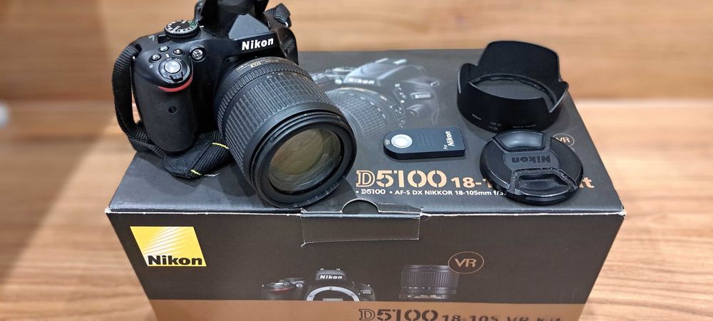 Aparat lustrzanka Nikon D5100 + 18-105 mm VR czarny