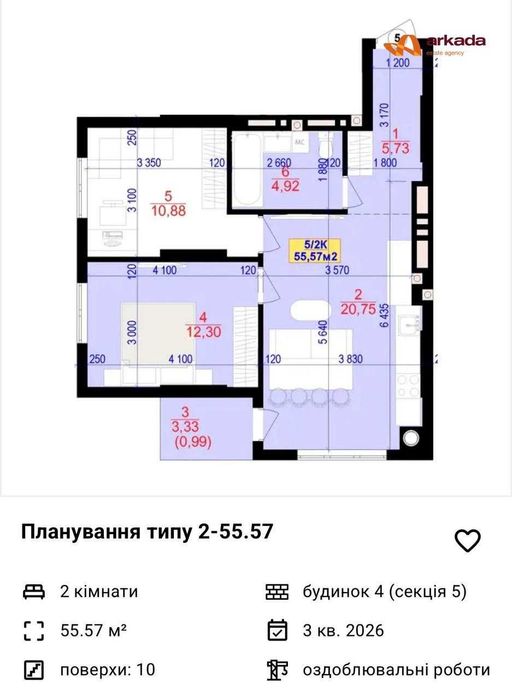 Продаю 2кімнатну квартиру біля Парку Шевченка. ЖК Central Park.