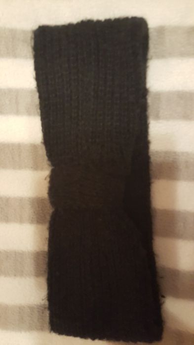 Opaska z wełny czarna