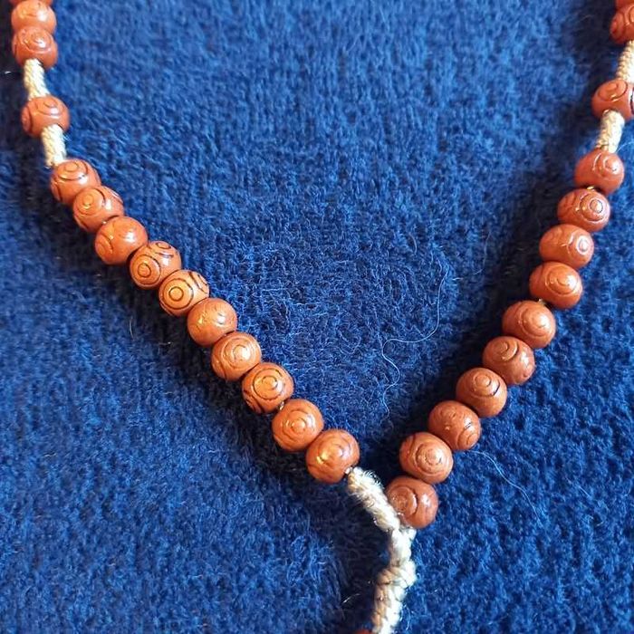 Różaniec Drewniany Okrągły Jasnobrązowy