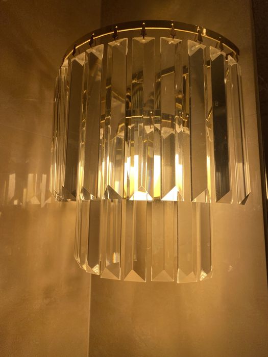 Dwa krysztalowe kinkiety