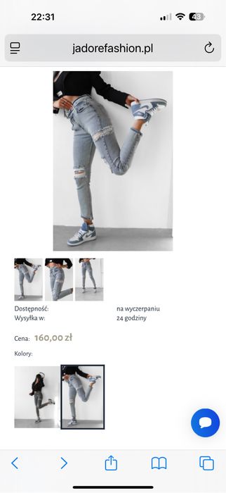 Spodnie jensowe OlaVoga