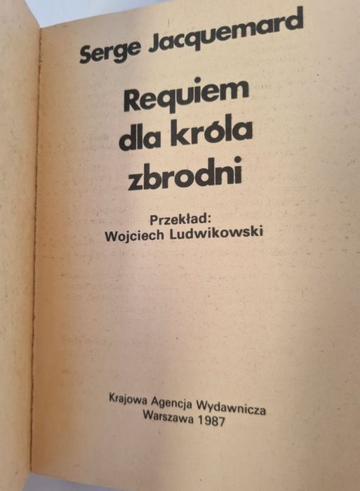 Requiem dla króla zbrodni - Serge Jacquemard