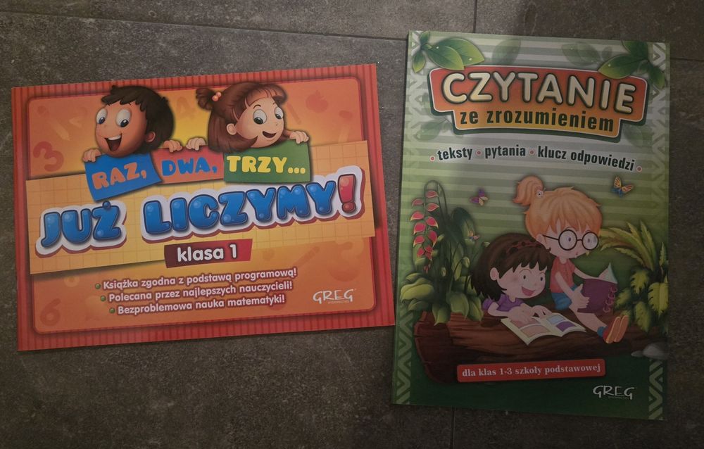 Czytanie ze zrozumieniem 1-3 Już liczymy klasa 1 wyd.Greg