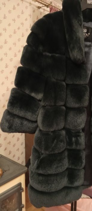 Натуральный полушубок- кофта из меха рекса