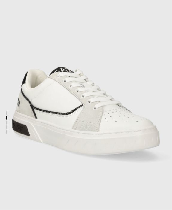 Emporio Armani EA7 Premium Court Sneakers White Heren