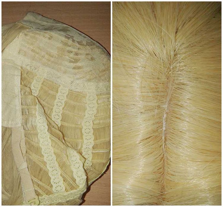 Krótka blond peruka z przedziałkiem bez grzywki męska cosplay wig