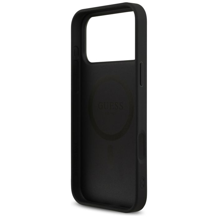 Etui Guess 4G Printed Stripes MagSafe doiPhone 17 Pro Max czarny