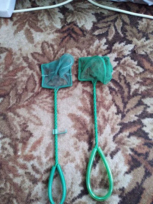 Сачок для аквариума, термометр и насос