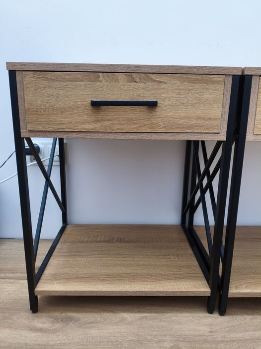 Stoliki nocne, komplet loft