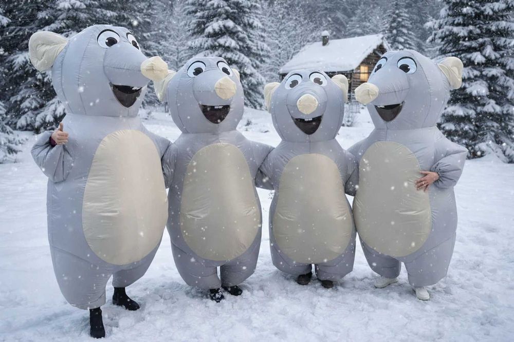 Прокат/Оренда Надувних костюмів для привітання. Костюм щура миші криси