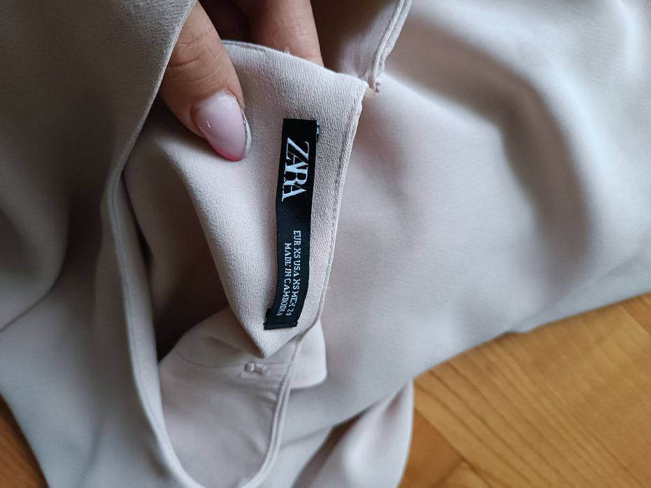Elegancka bluzka Zara beżowa 34XS 36S