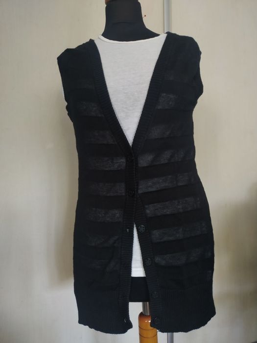 Kamizelka czarna w paski H &M 42
