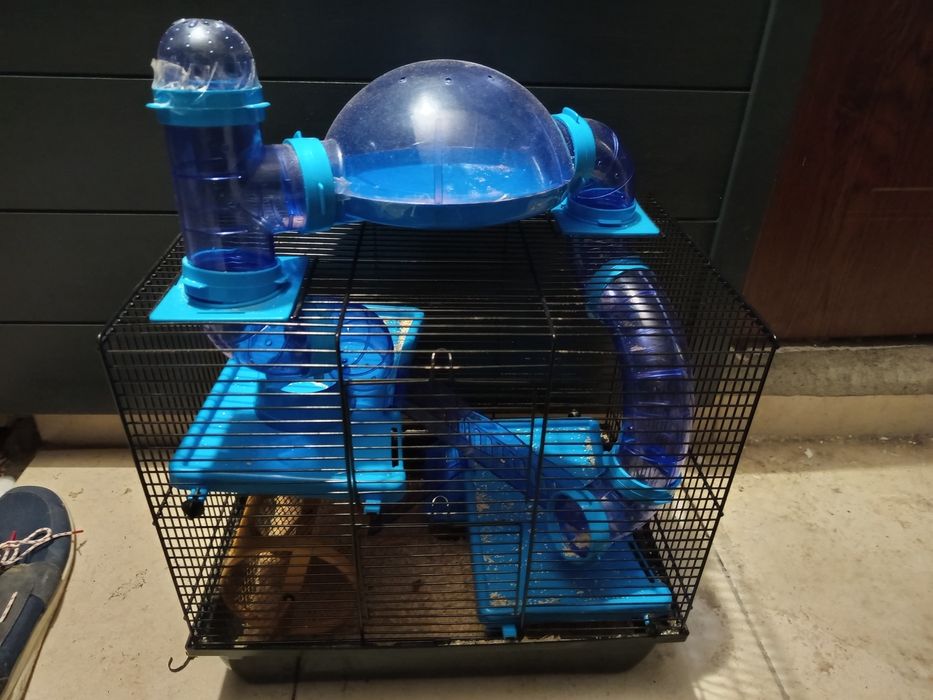 Klatka dla chomika z akcesoriami