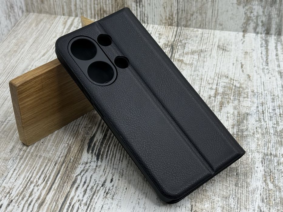 Чехол книжка Leather Case на Xiaomi Redmi Note 13 Pro 4G/ Poco M6 Pro