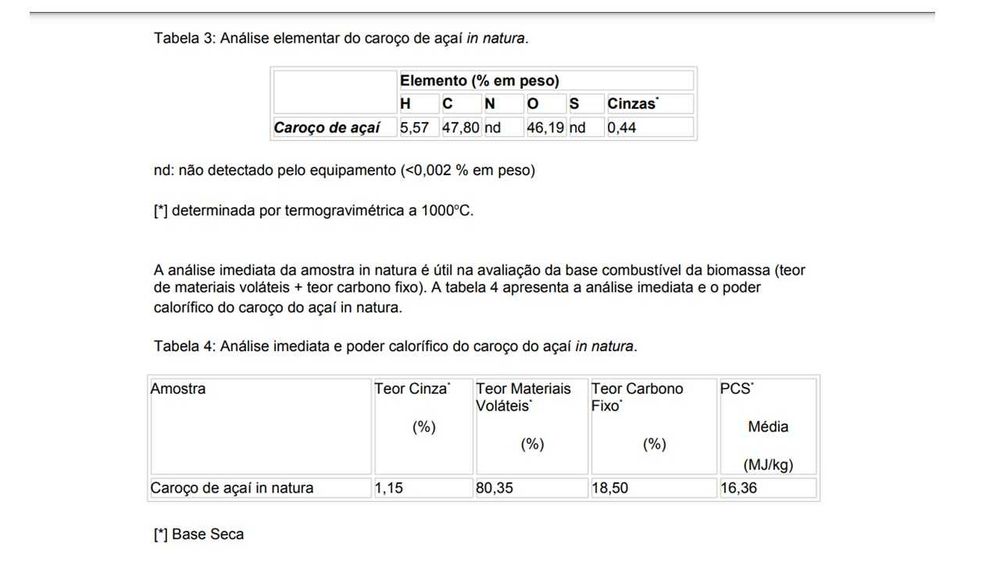 Caroços de Açai  para combustão. BIOMASSA