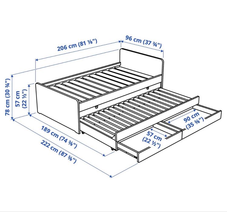 Łożko Ikea Slakt 90x200