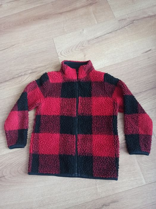 Polar chłopięcy czerwony w kratkę - rozmiar 116