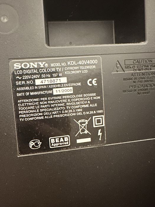 Telewizor Sony Bravia KDL-40V4000