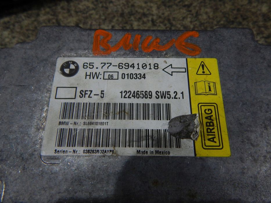 bmw e63 e64 poduszki airbag pasy sensor